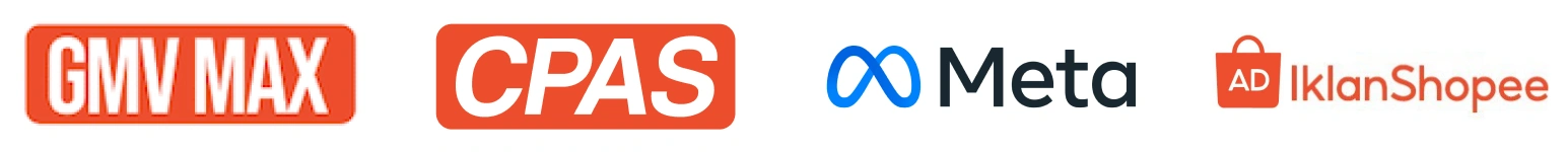 Tools yang dipelajari: GMV Max, Shopee CPAS, Meta, Shopee Ads