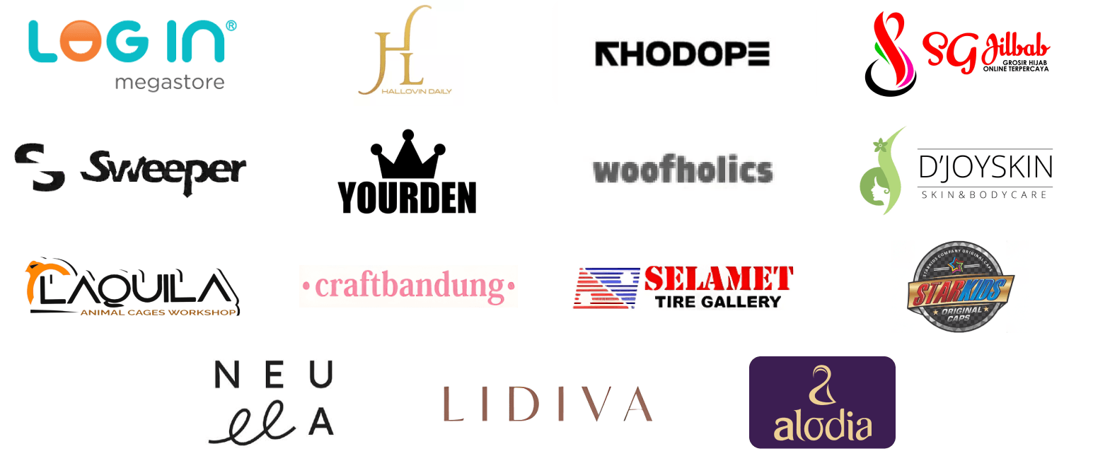 Logo brand retail yang mempercayai program ini